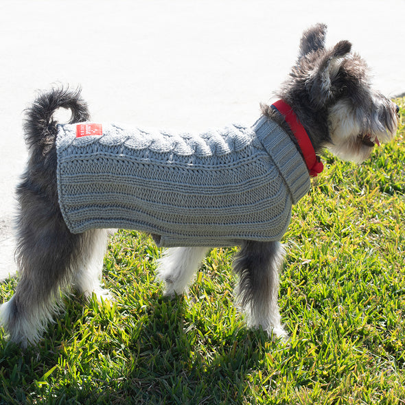 Cable Knit Sweater - Grey